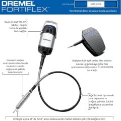 Dremel 9100 Fortiflex Pedallı Esnek Milli El Motoru Gravür Makinesi