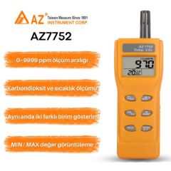 AZ 7752 Taşınabilir Karbondioksit Ölçer