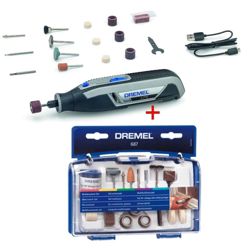 Dremel 7760-15 Çok Amaçlı Akülü El Motoru + 52 Parça Aksesuar Seti