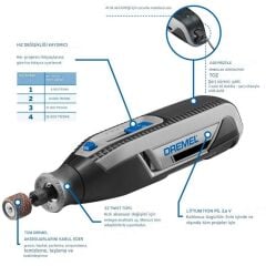 Dremel 7760-15 Çok Amaçlı Akülü El Motoru + 52 Parça Aksesuar Seti