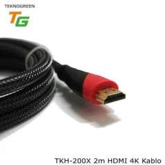 2m. Örgülü Sargılı Altın Uçlu Hdmi Kablo