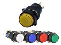 Tron 16mm Yuvarlak Ledli Kalıcı Buton