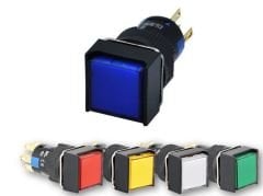 Tron 16mm Kare Ledli Kalıcı Buton