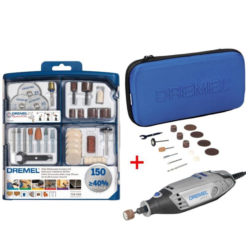 Dremel 3000-15 El Motoru ve S724 150 Parça Aksesuar Seti
