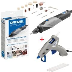 Dremel 2050-15 Stylo+ 15 Aksesuarlı El Motoru ve Dremel 910-3 Sıcak Silikon Tabancası