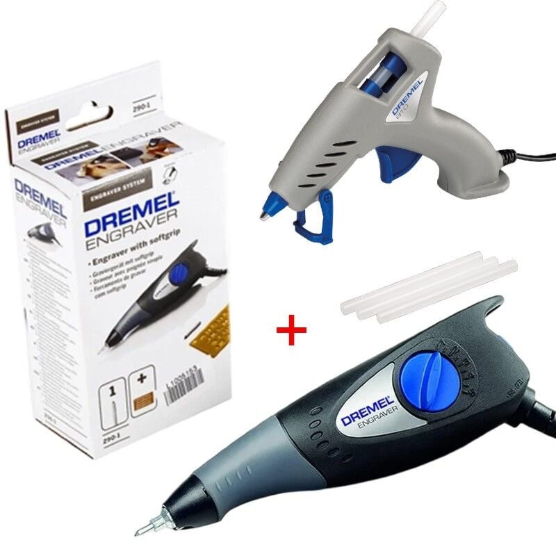 Dremel Engraver 290-1 Yazı Gravür Makinesi ve 910-3 Silikon Tabancası Seti