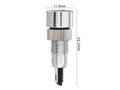 8mm IP67 Ledli Metal Sinyal Lambası Çıkık Kafa