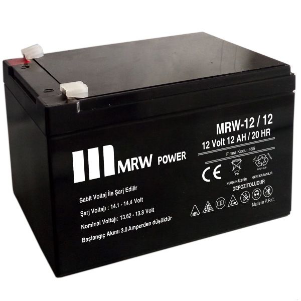 Mrw Power 12V 12AH Bakımsız Kuru Akü