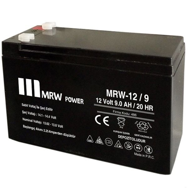 Mrw Power 12V 9AH Bakımsız Kuru Akü