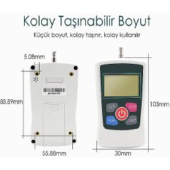 AMF-20 Dijital İtme Çekme Kuvveti Ölçer | 20 Newton