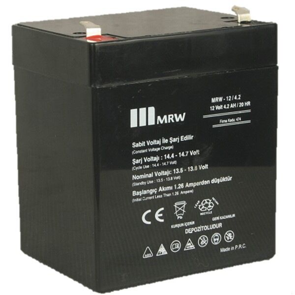 Mrw Power 12V 4.2AH Bakımsız Kuru Akü