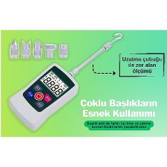 AMF-500 Dijital İtme Çekme Kuvveti Ölçer | 500 Newton | 0,1N | Tek Bağlantılı