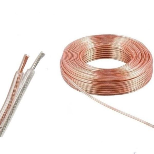 2x0,22mm Şeffaf Kordon Kablo 100 Metre