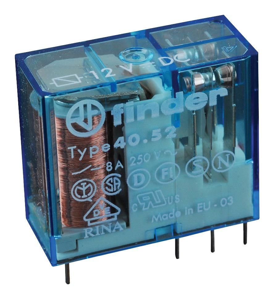 Finder 40.52.9.012 Serisi 12V Dc Minyatür Pcb Röle