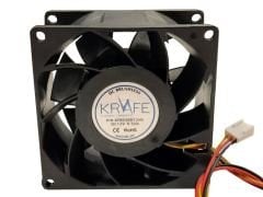 Krafe 80x80x38 12V Dc 3 Kablolu Rulmanlı Fan