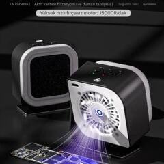 TBK F001 Masa Üstü Mini Duman Emici Çok Fonksiyonlu Fan