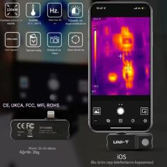 Unit UTi120MS 120×90 iPhone Telefon için Termal Kamera