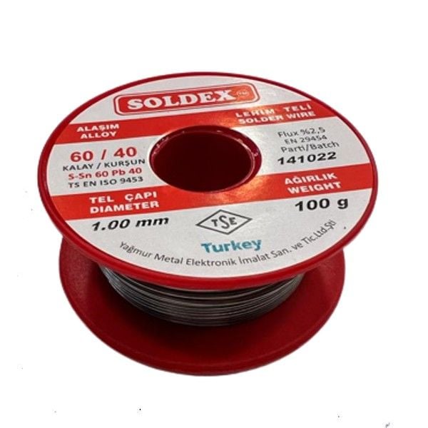 Soldex 60/40 1mm Lehim Teli 100Gr