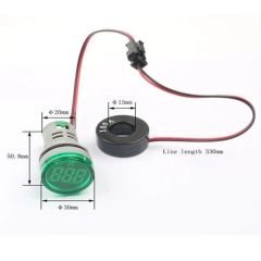AD22 100A Dijital Ampermetre Göstergeli Led Sinyal Lambası