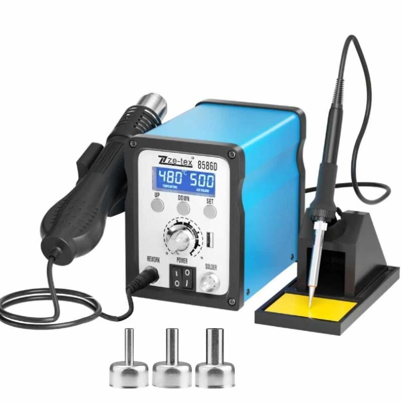 Ze-Tex 8586D Sıcak Hava Üflemeli Havya İstasyonu