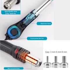 Ze-Tex 8586D Sıcak Hava Üflemeli Havya İstasyonu