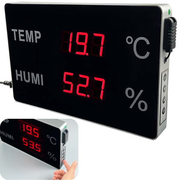 HE218A-TH Büyük LED Ekranlı Endüstriyel Sıcaklık ve Nem Ölçer