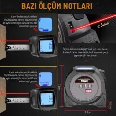 TP40 40m Lazer Mesafe Ölçer Şerit Metre