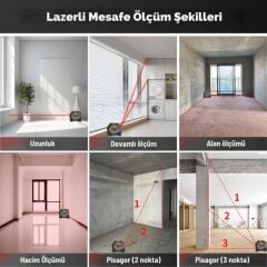 TP40 40m Lazer Mesafe Ölçer Şerit Metre