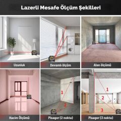 TP40 40m Lazer Mesafe Ölçer Şerit Metre
