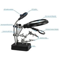 TE-800 Led Büyüteçli  Havya Standı