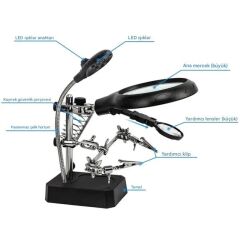 TE-800 Led Büyüteçli  Havya Standı