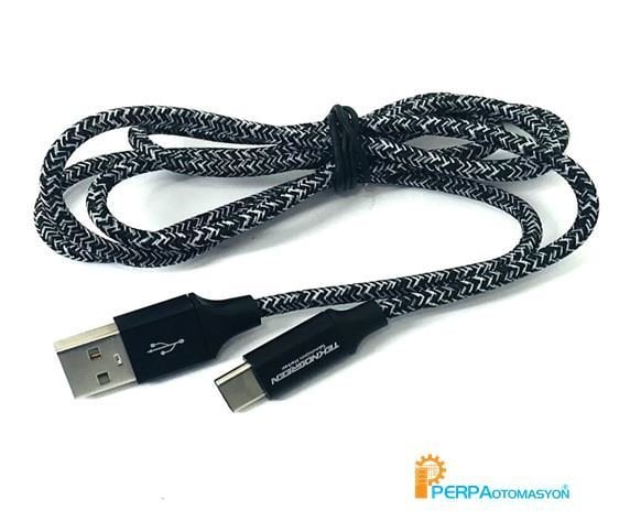 TKU-C201 1m Usb to Type C Şarj Kablosu