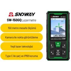 Sndway SW-150GQ Yeşil Lazerli 150 Metre Kameralı Lazermetre