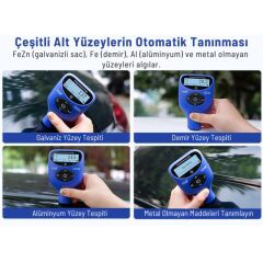 Linshang LS239 Profesyonel Oto Boya Kalınlık Ölçer | Türkçe Menü