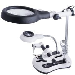 MG16130-108C Büyüteçli Bord Tutuculu Havya Standı