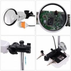 MG16129DC Ledli Büyüteçli  Havya Standı
