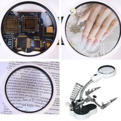 MG16126AC1 Ledli Büyüteçli Bord Tutuculu Havya Standı