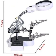 MG16127AC1 Ledli Büyüteçli Bord Tutuculu Havya Standı