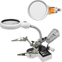 MG16126AC1 Ledli Büyüteçli Bord Tutuculu Havya Standı