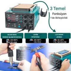 Prolink P-53 AAAII 3in1 Sıcak Hava Üflemeli Havya ve Lcd Ekran Ayırıcı