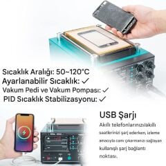 Prolink P-53 AAAII 3in1 Sıcak Hava Üflemeli Havya ve Lcd Ekran Ayırıcı