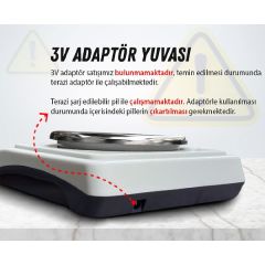 ZH-8263 Dijital Hassas Terazi (3KG / 0.01GR)