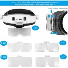 MG81001N Led Işıklı Kafa Büyüteci