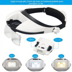 MG81001N Led Işıklı Kafa Büyüteci