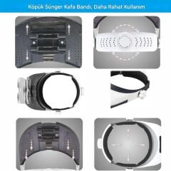MG81001N Led Işıklı Kafa Büyüteci