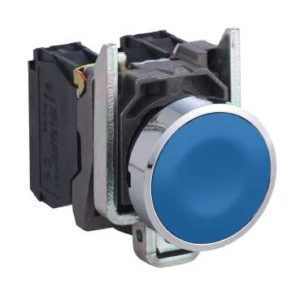 Schneider XB4BA61 Yaylı Buton Mavi 1NA