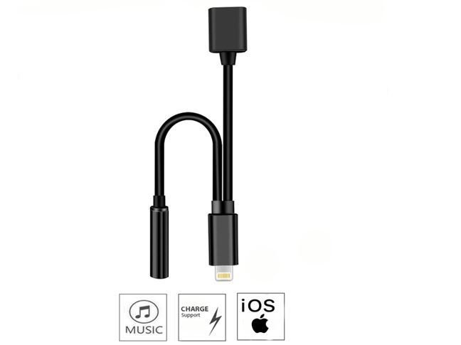 Sunline 004 iPhone Lightning Ses Kulaklık Adaptörü Şarj Kablosu