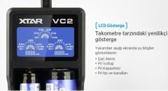Xtar VC2 Universal Lityum-ion Pil Şarj Cihazı 2'li