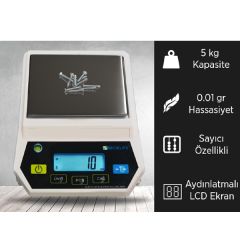 FLY 5000 Hassas Tartım Terazisi (5KG / 0.01GR)