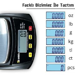 Swock SF-460 Elektronik Terazi 5KG / 0.1GR